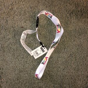 Vans lanyard with rainbow logo print